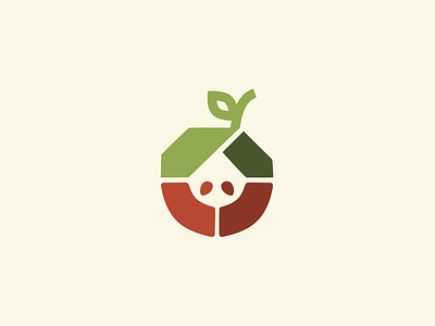 Apple House apple branding community home house house illustration icon logo people