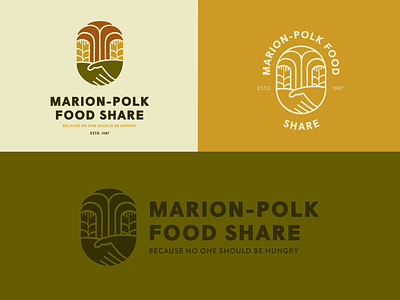 MPFS badge branding community field food bank food share identity illustration logo non profit nonprofit wheat