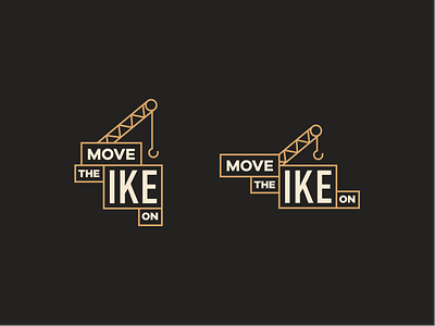 Move the IKE On branding crane icon identity logo non profit