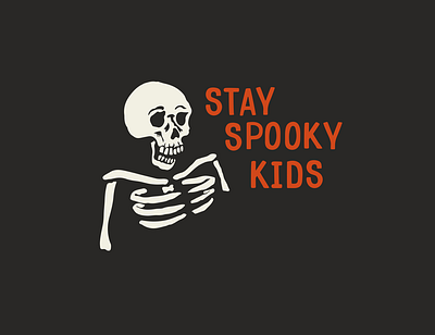 Stay Spooky bones dribbbleweeklywarmup halloween hand lettering illustration scary skeleton spooky trick or treat typography warmup