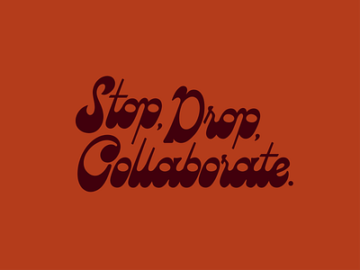 Collaborate 70s collaborate funky groovy hand lettering procreate retro script type typography