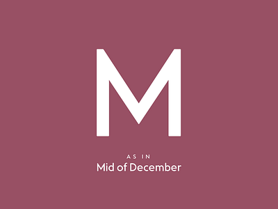 Typography Advent Calendar: M