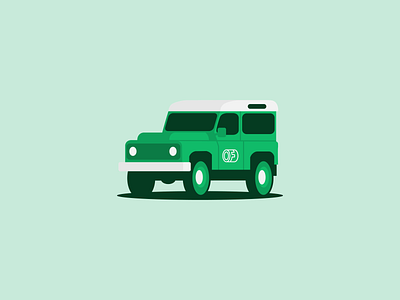 Forth Land Rover car defender graphic design illustration truck