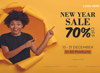 New Year Sale Post Design adobe illustrator adobe photoshop advertising branding graphic design instragram post marketing produt design sale post social media post twitter post website banner