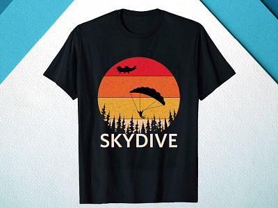 - Skydive T-shirt Design - mockup new t shirt design skydive skydive t shirt skydive tshirt t shirt t shirt design t shirt mockup vinatge t shirt
