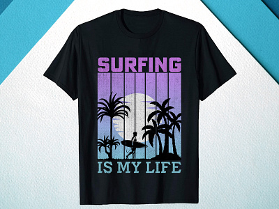 - Surfing T-Shirt Design - custom t shirt illustration new surfing design new t shirt design surfing design surfing t shirt design surfing tshirt surfing vector t shirt t shirt design