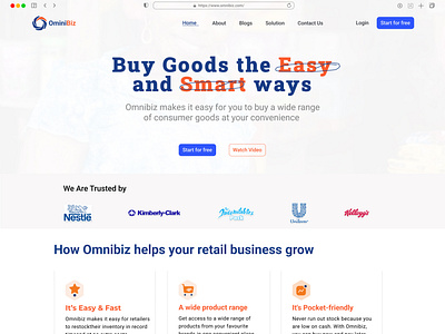 I redesign Omonibiz Landing Page