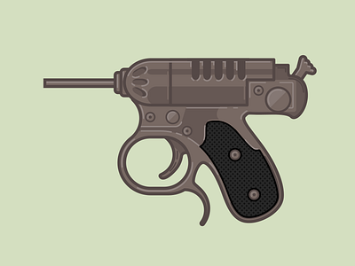 Cricket gun icon illustration pistol sticker vector