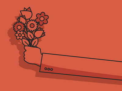 Make Someone Else Happy flowers gift giving happy illustration web animation