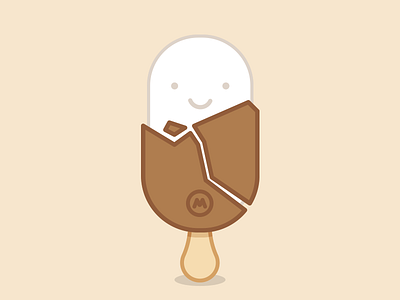 Maurice The Magnum cream ice ice cream illustration rebound vector