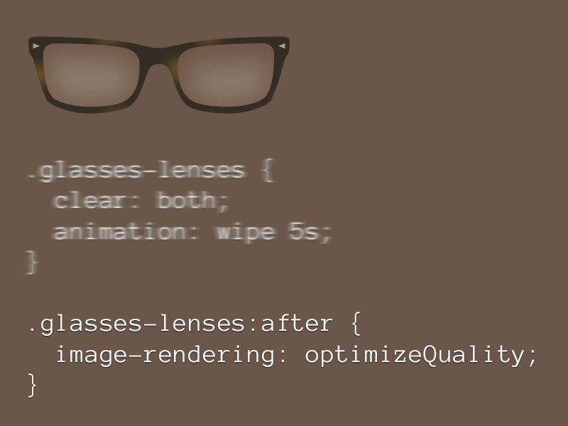 #SteamyGlasses lenes glasses pun play off fun css rebound flat