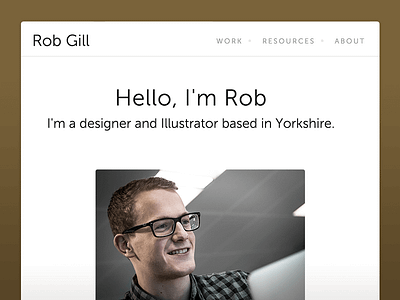 rob-gill.co.uk hub personal portfolio resume website
