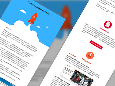 UX Newsletter #1 Launch communications email email design first illustration internal launch newsletter ux