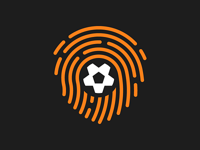 SoccerID ball brand branding fingerprint football id identity logo soccer