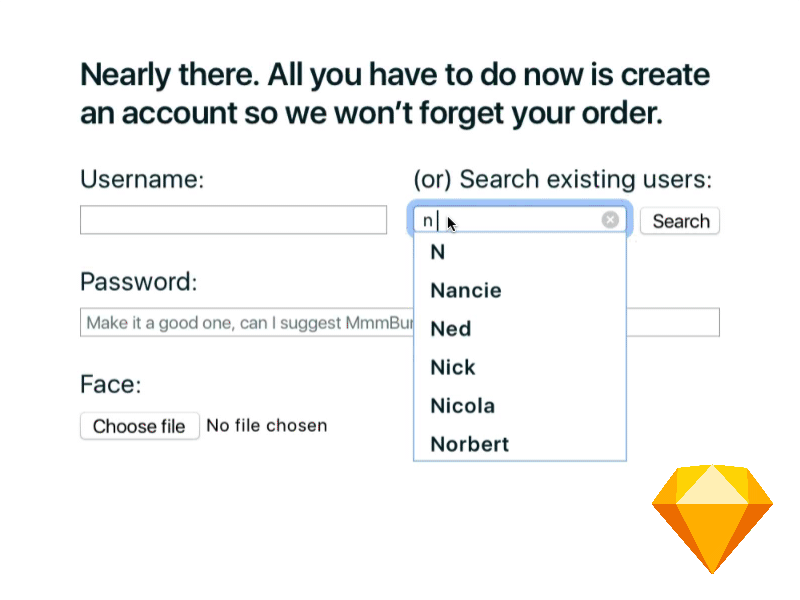 Search, Text, Numbers & Passwords - Web Components
