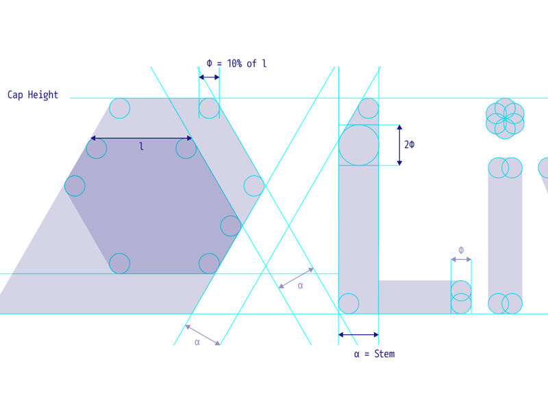 Logo Spec dimensions grid ident logo process size space spec specing