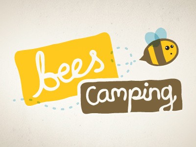 Bees Camping Logo bee camping cartoon cute identity logo