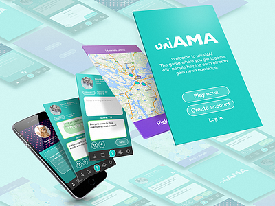 uniAMA - App Design app creative design digital experience game gamification graphic interface typography ui ux