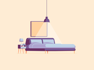 Bedroom - Illustration system 2d bedroom design system furniture illustration illustration system