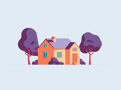 Classic House 2d 2d house arquitecture house illustration illustration system illustrator minimal illustration vector house