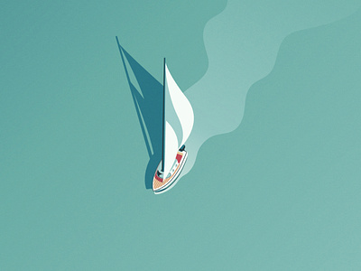 Sailboat 2d boat illustration illustrator sailboat ship vector
