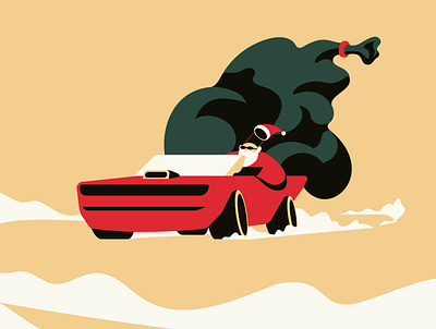 Santa's coming 2d character characterdesign illustration vector