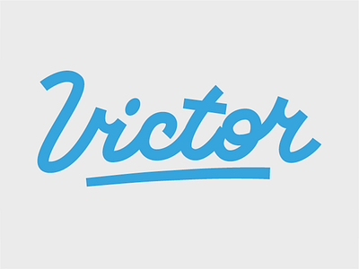 Victor - Personal Brand branding lettering logo script typography ui ux