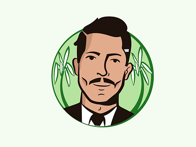 Lorenzon - Marca branding cachaça face icon icone mustache portrait