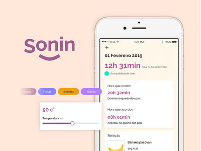 Sonin - Your baby sleeping better baby iot schedule ui user interface ux