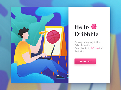 Hello Dribbble illustration ui web webdesign 插图