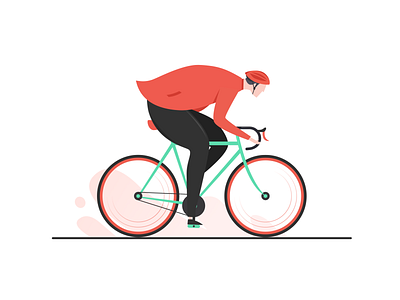 Cycling illustration ui 插图