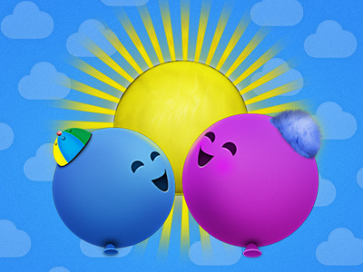 CloudApp (Sun) ballon cloudapp globes illustration rebound sun