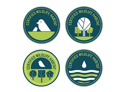 NWF Certified Wildlife Habitat badges baltimore birds certified green habitat nature seal tree water wildlife