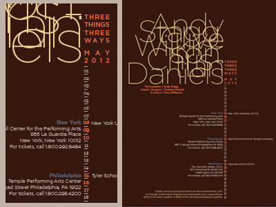 Three Things | Three Ways color conference poster typography