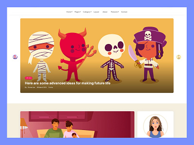 Halloween web UI UX design