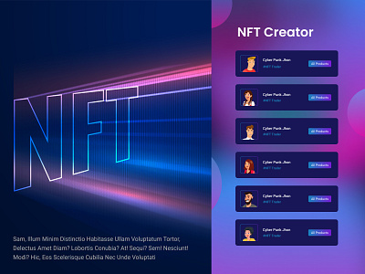 NFT Creator animation branding creator design graphic design illustration nft ui ui ux design ux webdesign