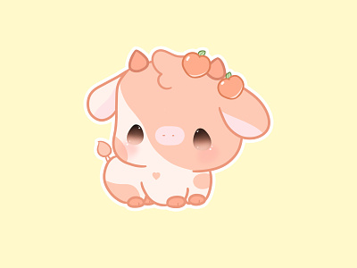 Peache Cute Cow