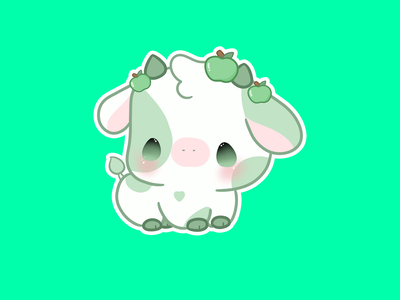 Blueberry Cute Cow by Maybk on Dribbble