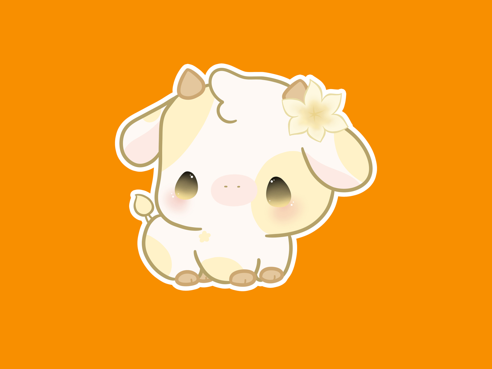 Vanilla Cute Cow by Maybk on Dribbble