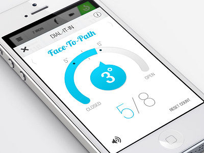 Dial It In appcessory blue golf ios7 iphone mobile ui ux