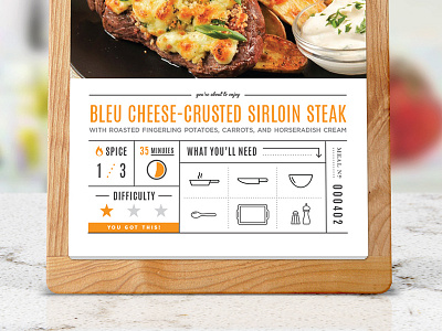Recipe Card Mockup clean food icons line icons orange print
