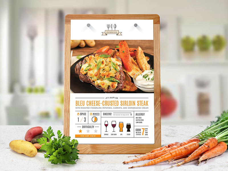 Download Meal Kit Recipe Card Concept By Branson Pierce On Dribbble