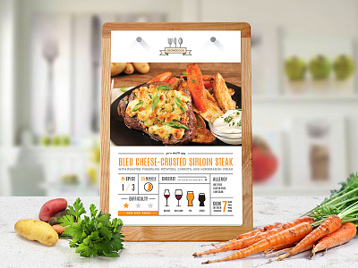 Meal Kit Recipe Card Concept food meal kit print