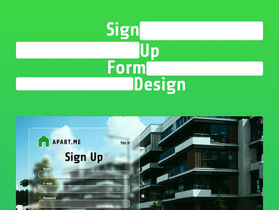 #DailyUI Day 1 - Sign Up Form dailyui logo sign up ui ux web design