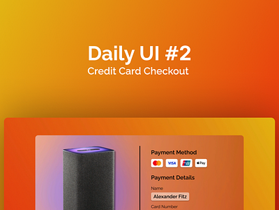 #Daily UI Day 2 - Credit Card Checkout