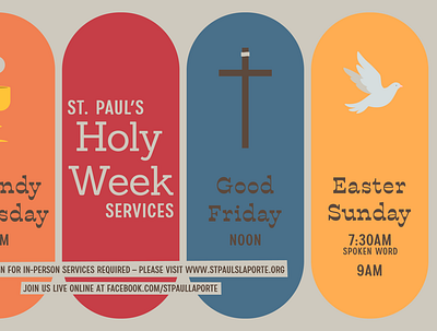Holy Week Facebook church holy week illustration mid century