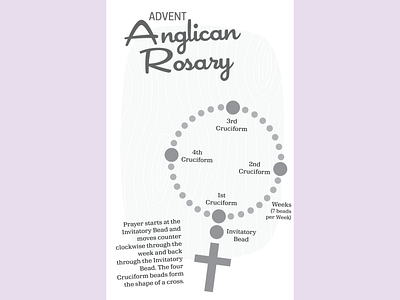 Advent Anglican Rosary Cover church cover design illustration mid century