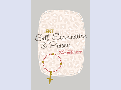 Lent Self-Examination & Prayers Cover church cover design mid century