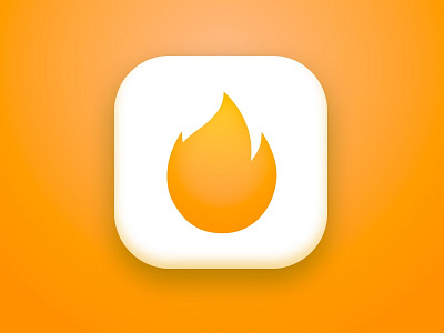 Fire icon design brand fire flame hot icon logo mark red simple symbol