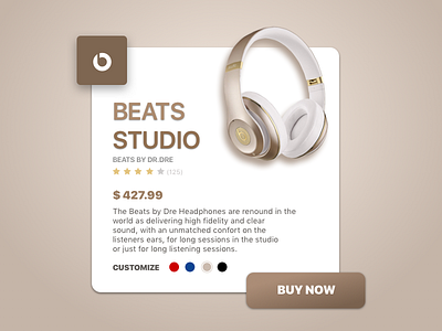 Beats studio card beats design headphone interface landing material mobile pricing redesign size ui web